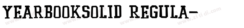 YearbookSolid Regula字体转换